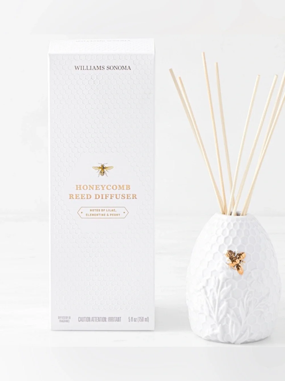 NWT Williams Sonoma Williams Sonoma Honeycomb Porcelain Bee Diffuser
